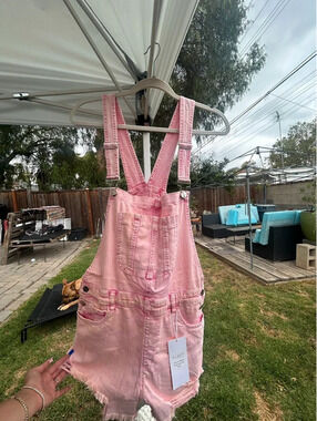 Risen Denim pink overalls